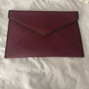 Rebecca Minkoff Burgundy Envelope Clutch
